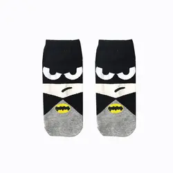 Хлопковые короткие носки с 3D принтом; классные носки супермена с героями мультфильмов; мужские спортивные носки высокого качества; сезон
