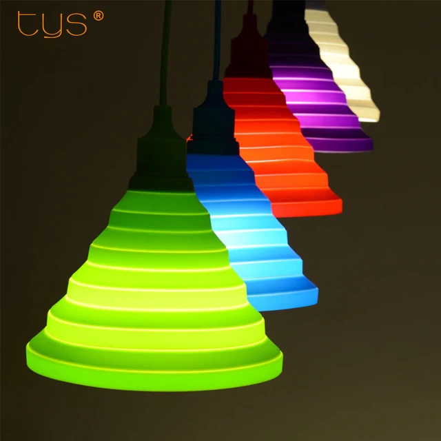 Modern Pendant Lights Fashion Simple Colorful Silicone Lamps DIY Design Changeable Lampshade Twelve Colors E27 Holder Modern Pendant Lights Fashion Simple Colorful Silicone Lamps DIY Design Changeable Lampshade Twelve Colors E27 Holder