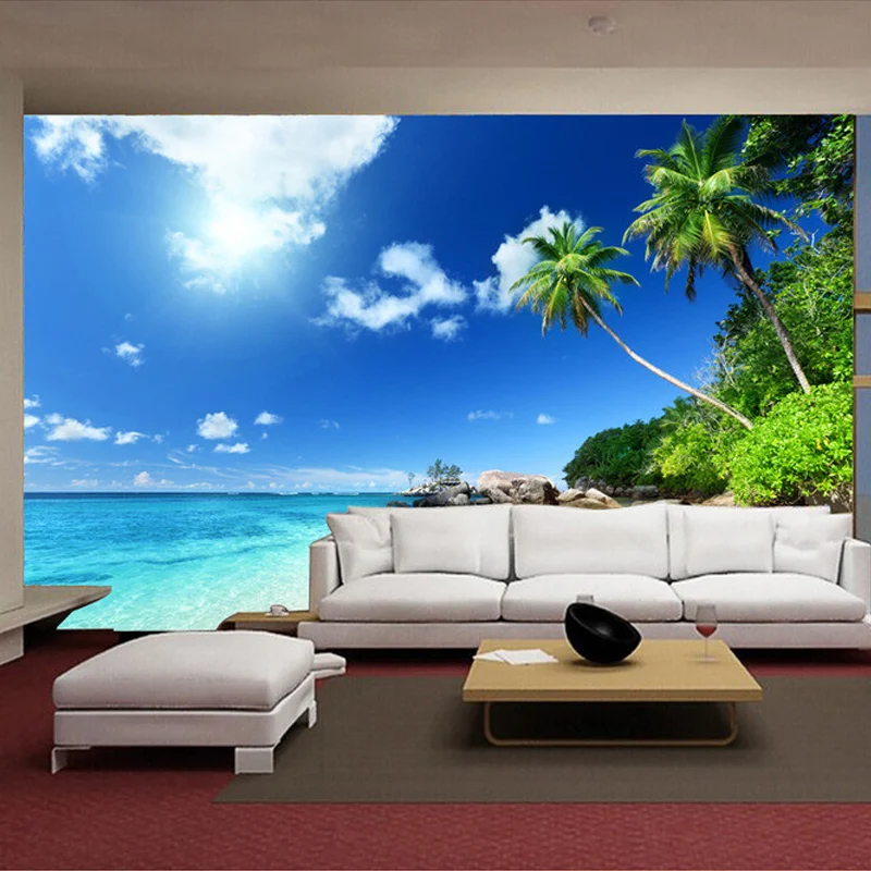 Красивый морской пейзаж 3D Фото Фреска обои для гостиной тема отель фон Настенный декор настенная живопись Papel де Parede