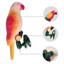 Птица светильник в виде попугая Водонепроницаемый Открытый Солнечный светодиодный светильник с зажимом для сада Газон Двор Путь орнамент