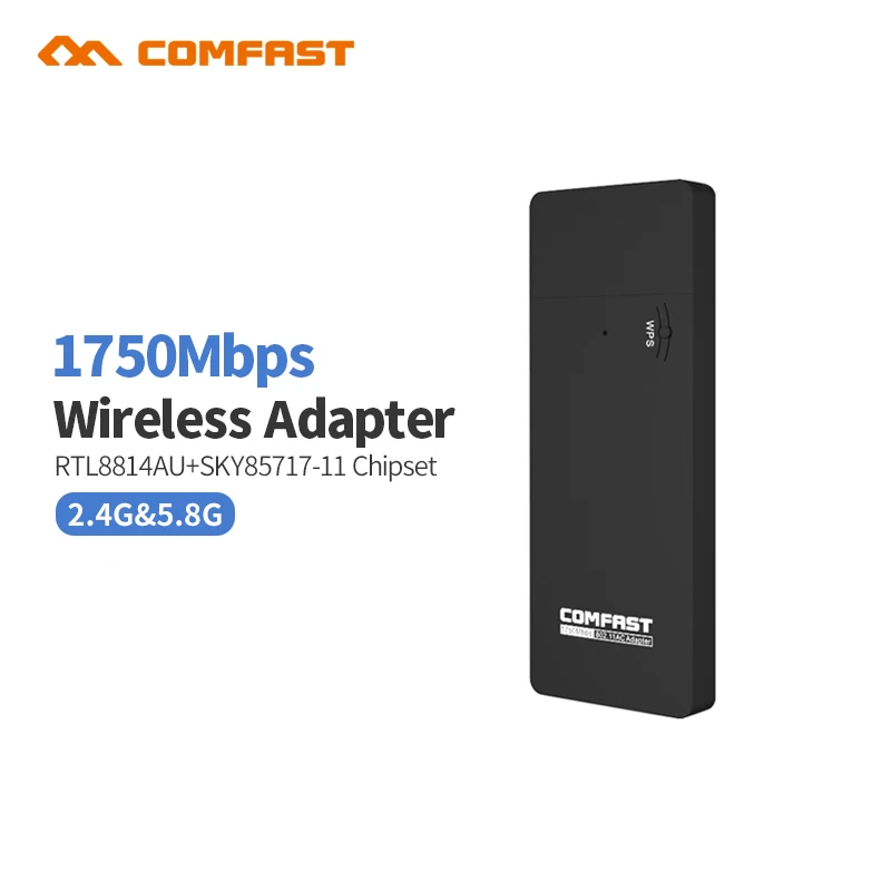 COMFAST CF-917AC 2.4G/5.8GHz Dual Band Support 802.11 ac 1750Mbps USB 3.0 WI-FI WIFI WIRELESS ADAPTER AP Repeater Network Cards
