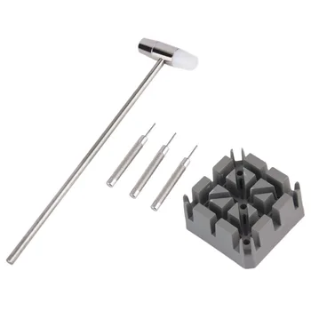 

5pcs/set Watch Repair Band Link Remover Tool Kit Hammer Punch Pins Strap Holder
