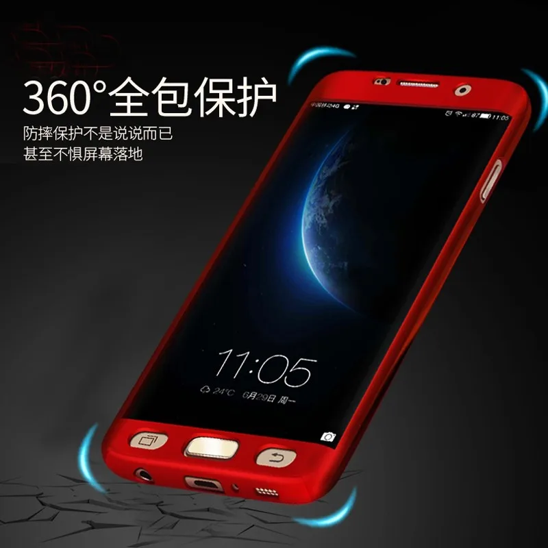 360 чехол для телефона с полным покрытием для samsung Note 3 Note 4 J5 J500 J7 J700 задняя крышка Капа+ бесплатное закаленное стекло