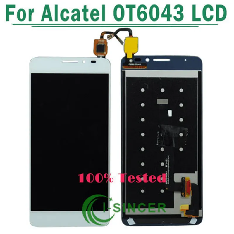 Белый черный 1/шт для Alcatel One Touch Idol X + 6043 ot6043 ЖК-дисплей с сенсорным экраном