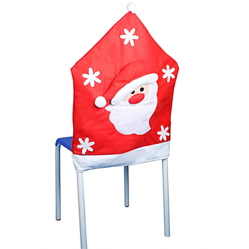 Lovely Pet 1PC Father Christmas Chair Covers Dinner Table Decor Party Home Drop