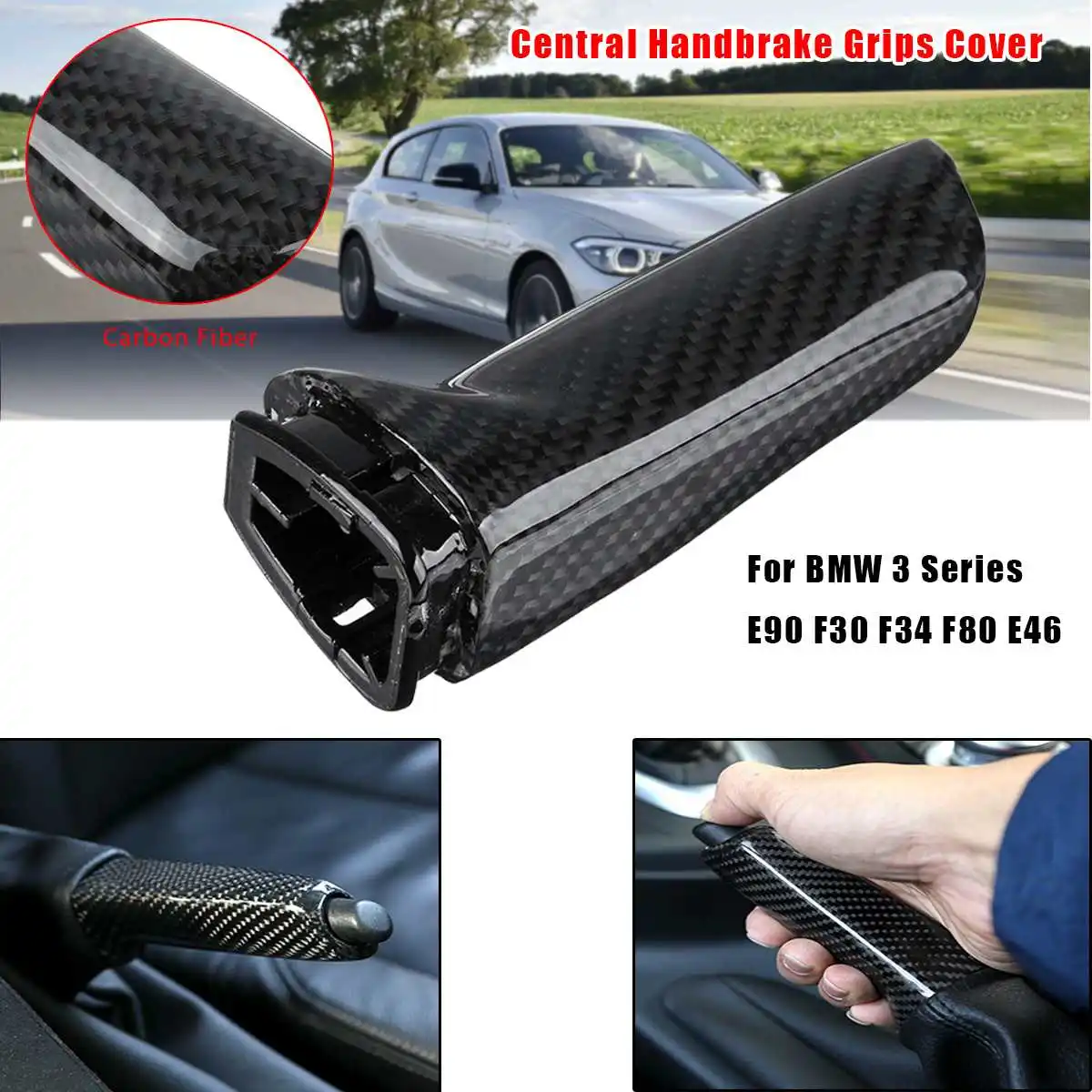 

Car Carbon Fiber Hand Brake Cover Sticker Universal For BMW X1 1 2 3 4 Series GT M4 G30 F30 F20 F10 E36 E39 E46 E60 E90 X5 E50