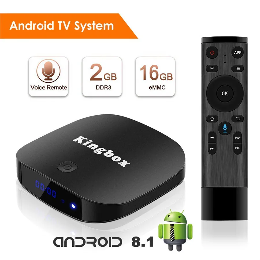 

Smart Set-top Box Android Tv Box 8.1 Voice Control Box Android 8 1 2GB RAM 16GB ROM Support 4K 60Hz Full HD H.265 3D WiFi Boxes