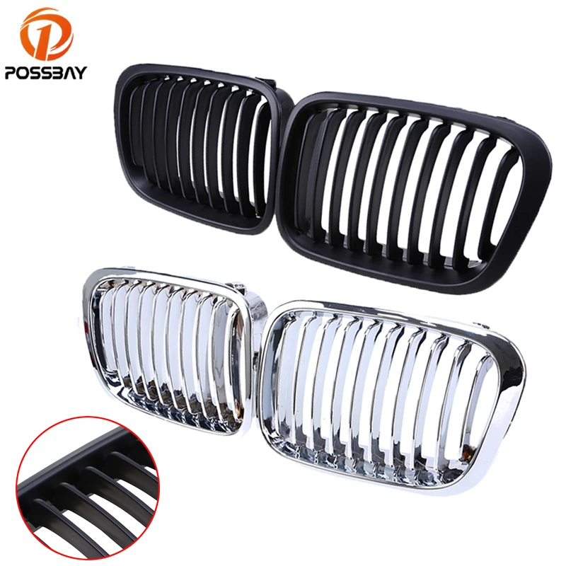 

POSSBAY Car Center Racing Grille Front Kidney Grill for BMW 3-Series E46 Compact 325ti/328i/320i/316ti/330d 2001-2005 Auto Parts