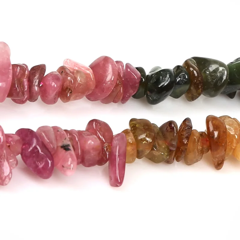 

NiceBeads 5-8mm Multi Colored Tourmaline Gravel Beads Natural Chip Beads For Jewelry Making Beads Strand Making