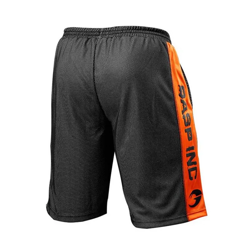 Мужские спортивные шорты для фитнеса, быстросохнущие, свободные, дышащие, длиной до колена летний, мужские повседневные, сетчатые