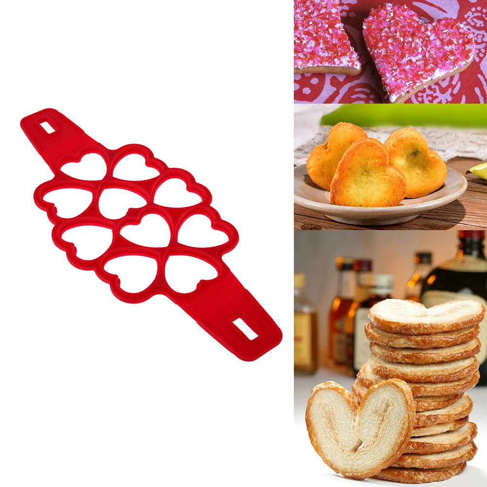 

1Pcs Pancake Maker Nonstick Silicone Pancake Mold 10Holes Regular Round Egg Frying Form Flip Cooker For Pancakes Kitchen Helpers