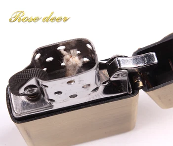 

Top Hot Classic Vintage Gasoline Cigarette Lighter Tobacco Oil Lighter Metal Plating Cigar Lighter Men Kerosene Lighter Gifts