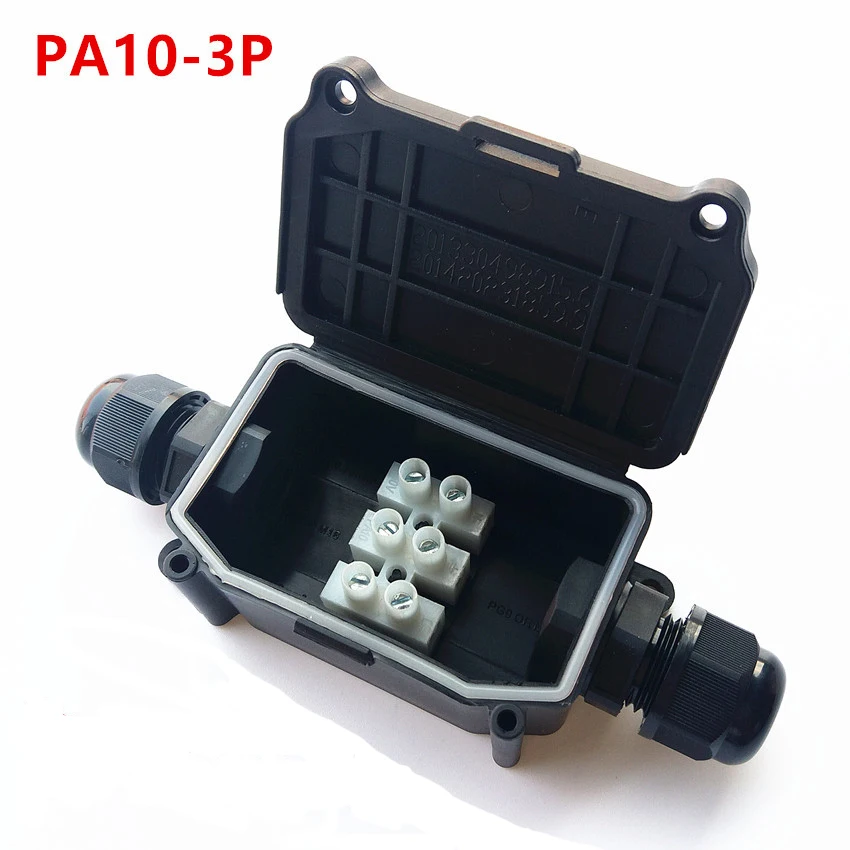 Waterproof IP66 Plastic Cable Wire Connector Junction Box Case 2-Way Terminal