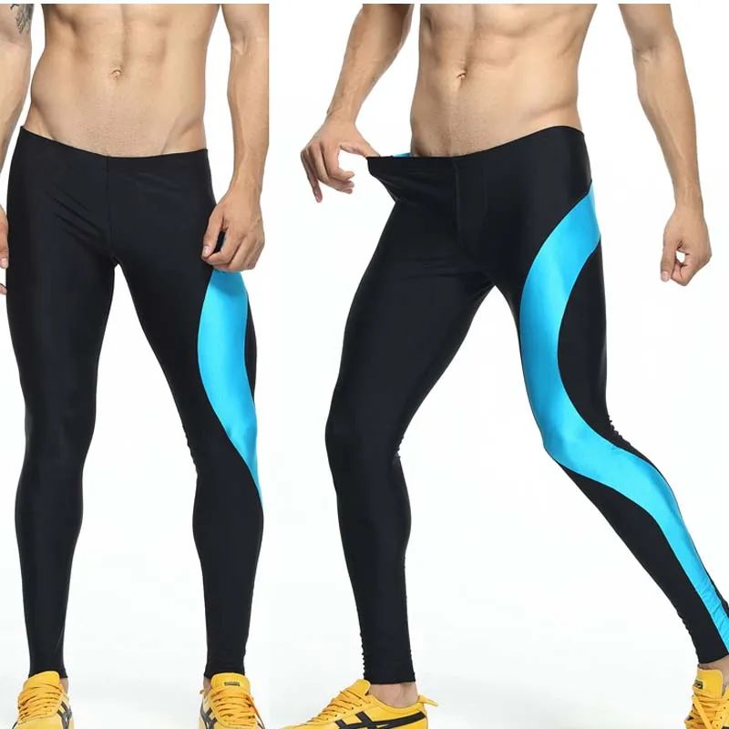 Mens Compression Pants Elastic Sport Trousers Spandex Tights Skinny ...