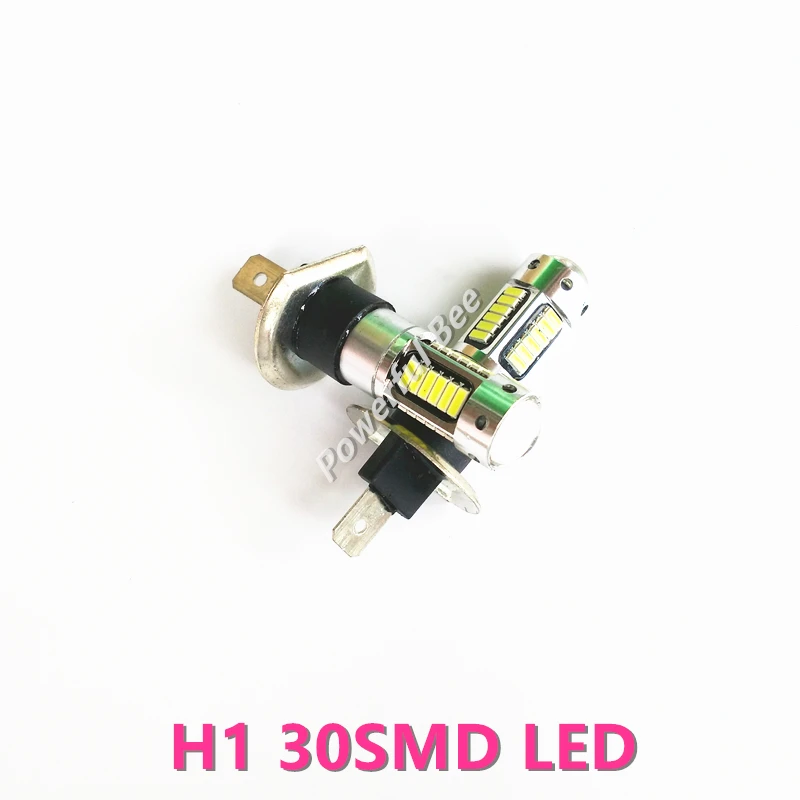 

2 x H1 30SMD 7.5W white yellow amber ice blue led car fog lamp daytime running lights DRL bulb for Peugeot 206 307 607