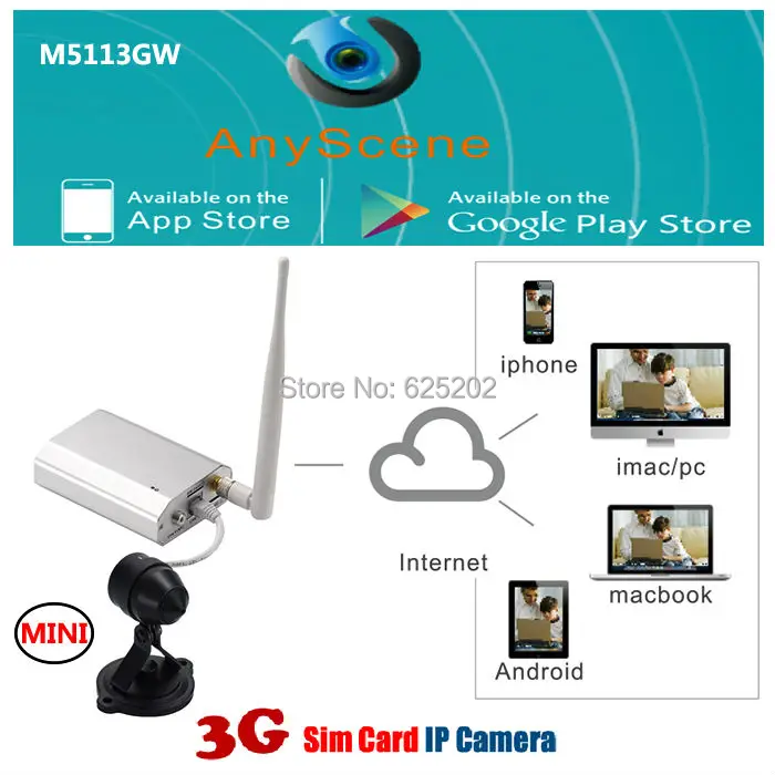 Сетевая Водонепроницаемая мини камера видеонаблюдения 720P с поддержкой 3G Sim карты
