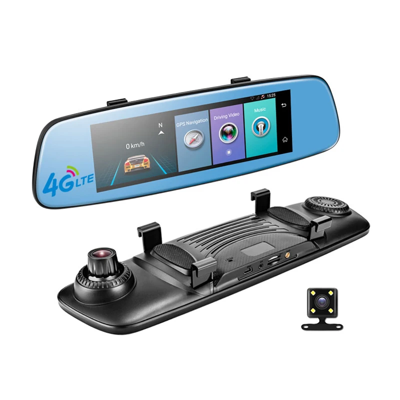 YANTU 4G Car DVR 1080P 7.84\ Touch Android Rear view mirror Navigator Full HD Video Camera Recorder ADAS Dual lens WiFi Monitor