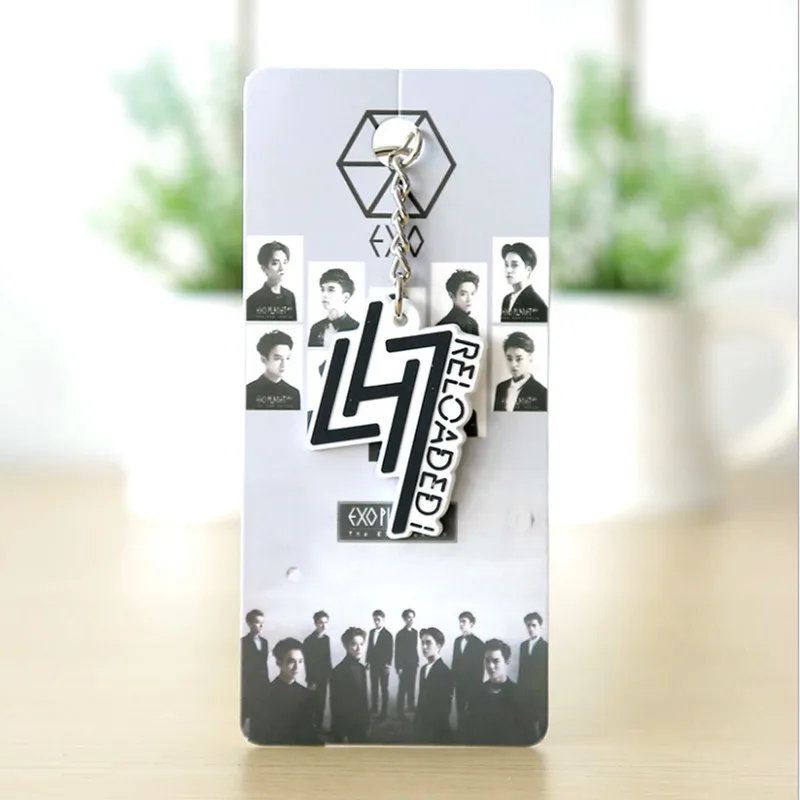 

Free Shipping Korea POP EXO LUHAN Reloaded I Albums Logo Keychain Women Bag Accessories 1423