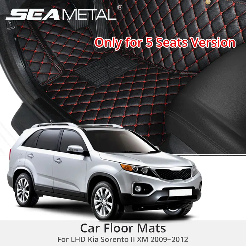 

For LHD Kia Sorento II XM 5 Seats 2012 2011 2010 2009 Car Floor Mats Custom Rug Auto Interior Foot Mat Accessories Car-styling