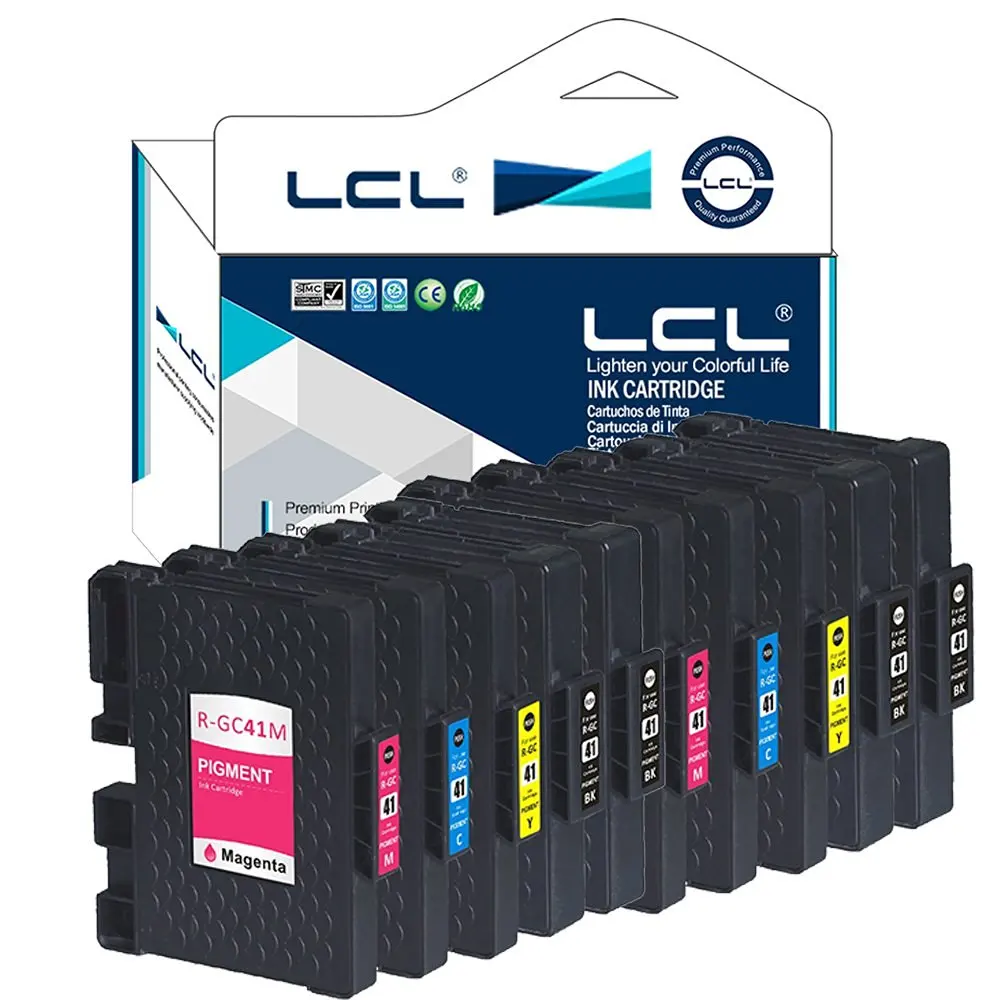 

LCL GC41K GC41C GC41M GC41Y GC41 GC 41 (10-pack) ink Cartridge Compatible for Ricoh IPSiO SG 2010L/2100/3100/7100/3110SFNW