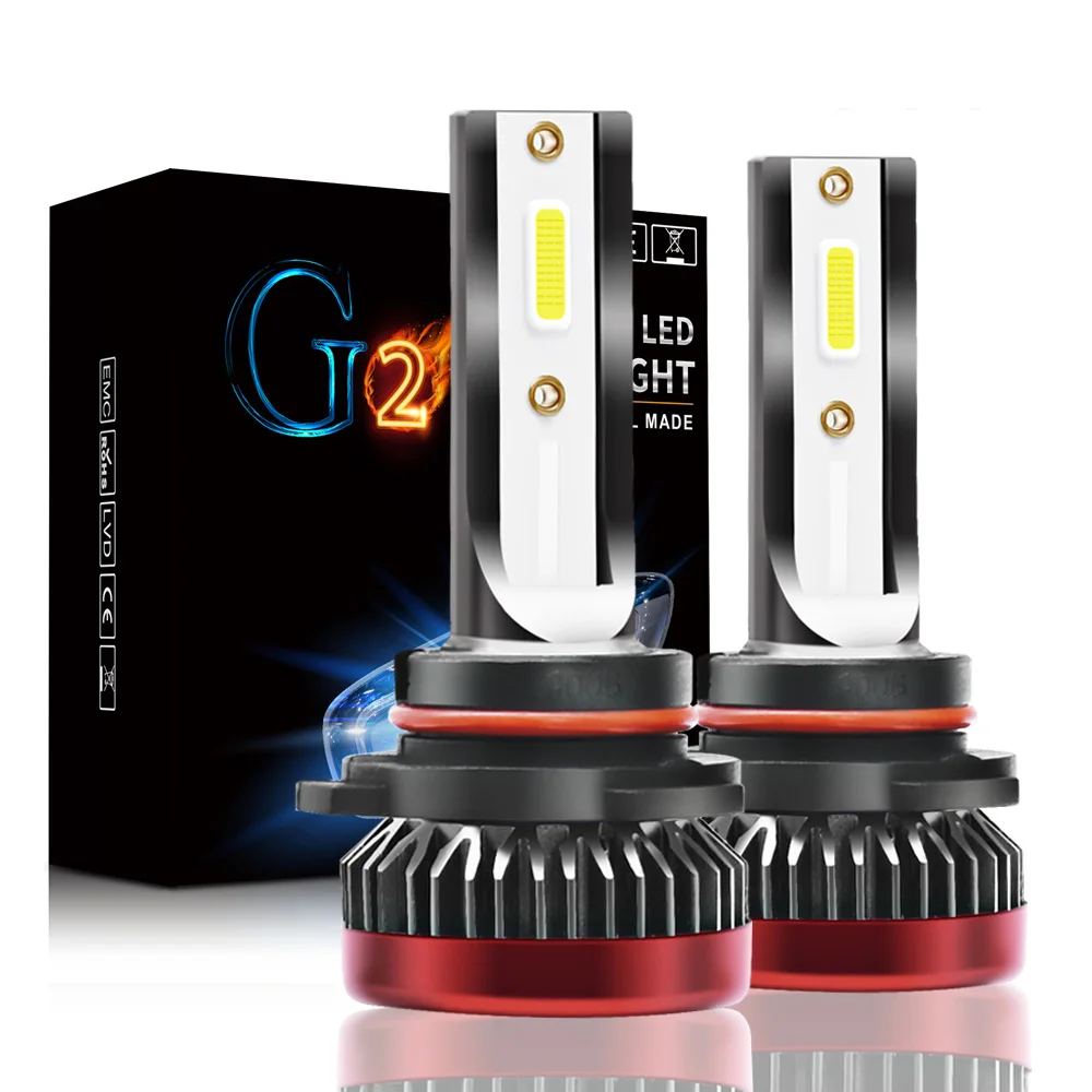Светодиодные мини фары G2 H7 H8/H9/H11 9005 9006 9012 H1 76 Вт 8000 лм 6000K комплект автомобильных