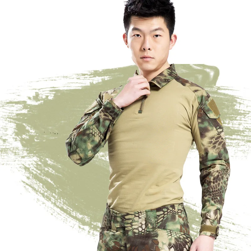 Военная Униформа Мультикам армейская боевая рубашка черная для мужчин камуфляж Америка тактические рубашки лягушка Одежда