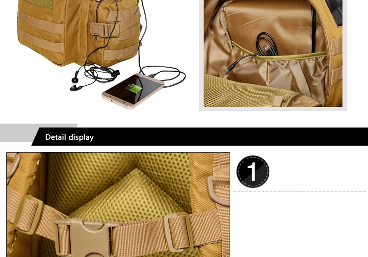Capacity Outdoor Rechargeable backpack Camping Travel Bag Professional Hiking Backpack Rucksacks sports bag Climbing package (5)