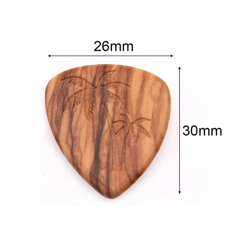 1 piezas nuevas púas unids de Guitarra Plectrum de madera maciza Fingerpicks de alta gama 0,46mm Guitarra púas para accesorios de instrumentos musicales