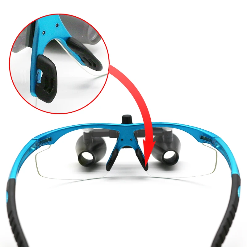 Kopen 2.5X 3.5X Vergroting Verrekijker Dental Loupe Chirurgie Chirurgische Vergrootglas Met Koplamp Led Licht Medische Werking Loupe Lamp