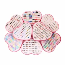 26design 36 пар/компл. микс Мини ручной работы с цветочным узором глина серьги-гвоздики в форме комплекты фрукты серьги комплект для детей с принтом в виде сердец и серьги ювелирные изделия