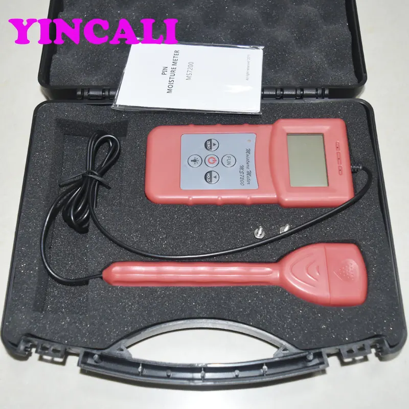 Fast Shipping Pin Moisture Meter MS7200 Measures Wood ,Bamboo,Carton,Concrete,Floor,Timber,Paper Moisture Tester Measure 0-80%