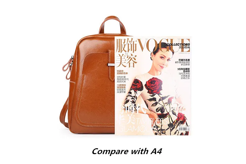 Oil wax leather women backpack (5)