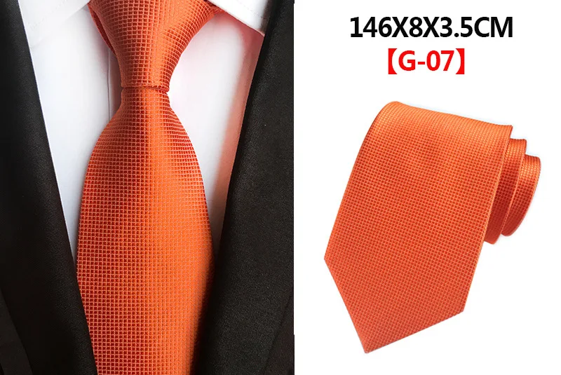 Новый 8 см для мужчин s Галстуки 6 цветов плед галстук Бизнес Свадебная вечеринка жаккардовые Тканые 100% шелковый галстук