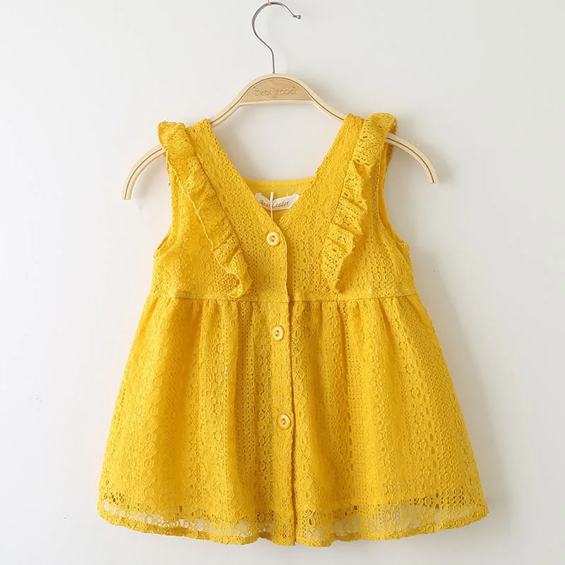 

Baby Girl Ruffled Dress 2019 Summer Cute Birthday Party Princess Dress Newborn Baby Girl Clothes Cheap Kids Lace Dresses 2years
