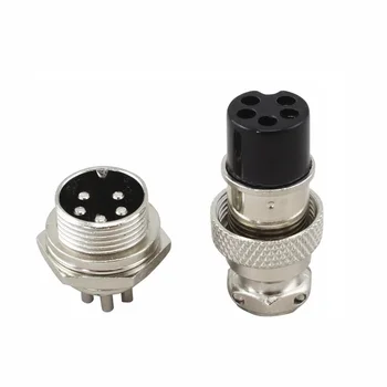 

10PCS/LOT Good Quality GX16 Aviation Plug Socket 5PIN Cable Welding Connector