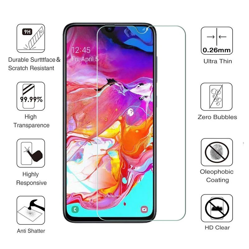 Полное покрытие закаленное стекло для samsung Galaxy A70 A705 A705F защита экрана на A70 SM-A705F/DS A705FN защитное стекло