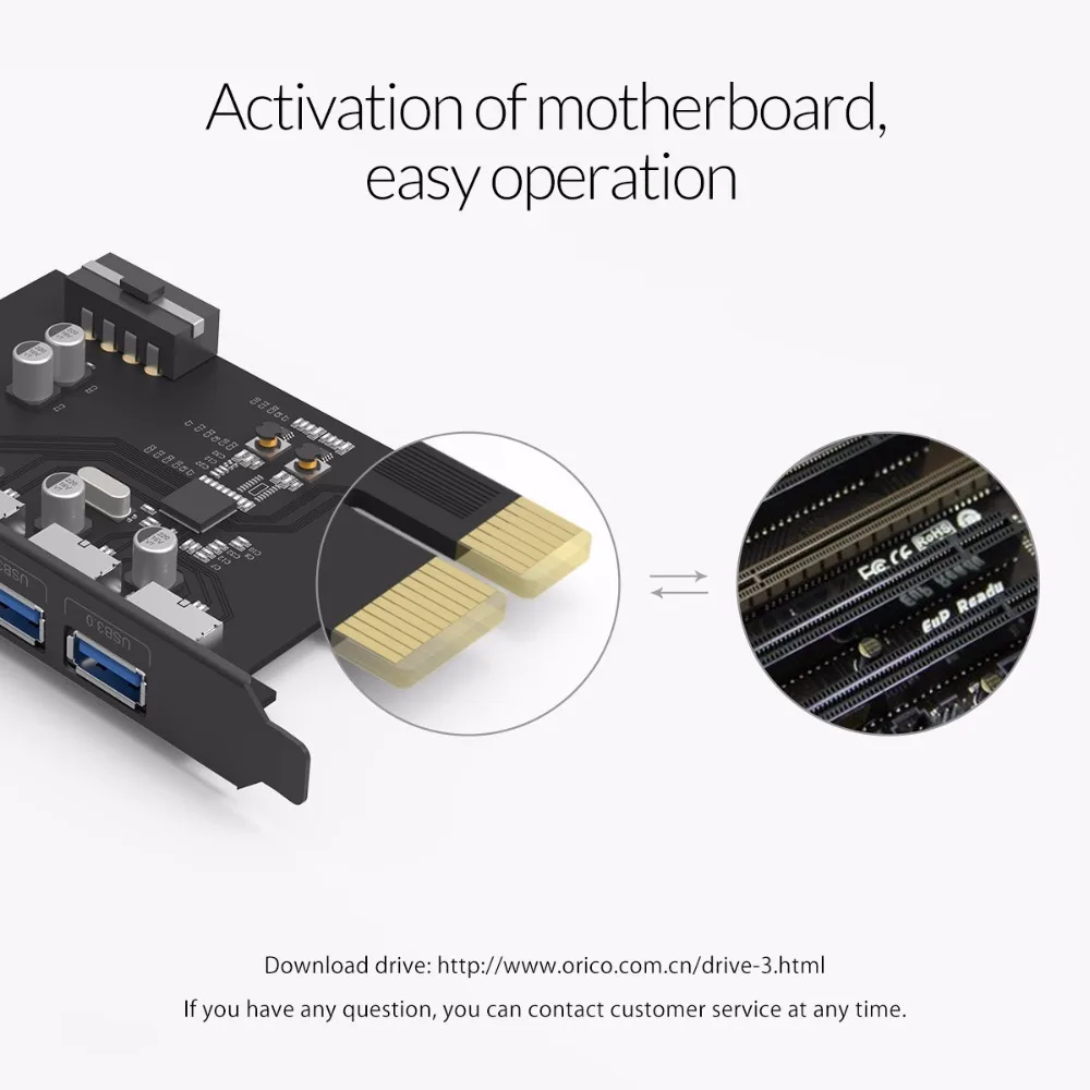 ORICO 4-Порты и разъёмы USB 3,0 PCI Express адаптер карты расширения PCI карта USB3.0 концентратор расширитель PCI-E карта Поддержка Mac OS