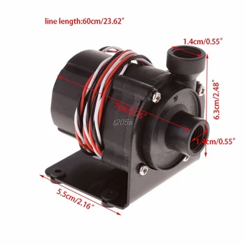 

DC 12V Water Pump 500 L/H G1/4 Input And Output With Iron Bracket Pumps Accessories T12 Drop ship
