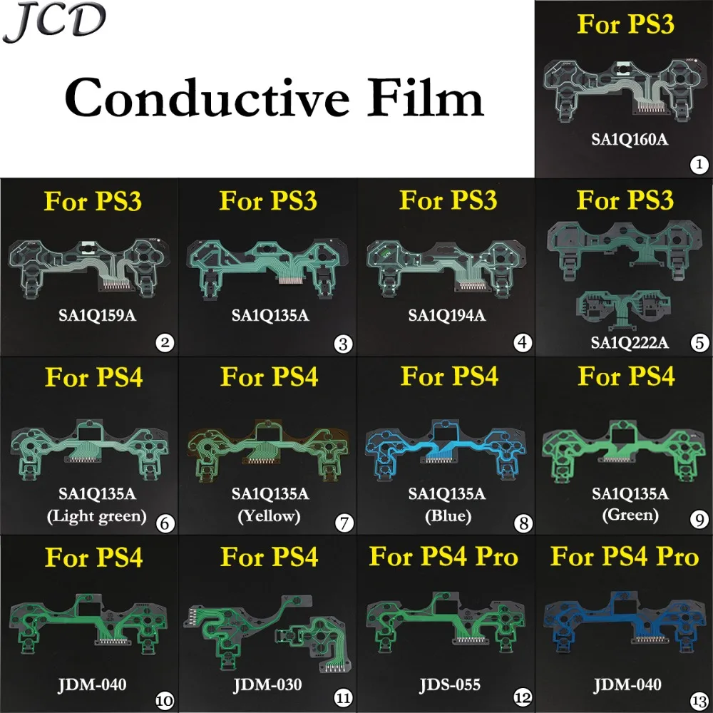 

JCD Buttons Ribbon Circuit Board for PS3 PS4 Pro Slim Controller Conductive Film Keypad flex Cable PCB JDS-050 JDM-040 JDM-030