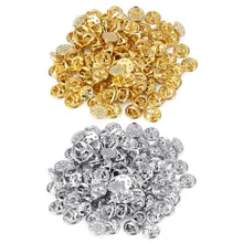 1 упаковка, золото с родиевым покрытием, медный зажим для галстука для ногтей, нагрудный штырь, задняя муфта, разброс, застежка-бабочка, держатель для значка, сделай сам, ювелирное изделие