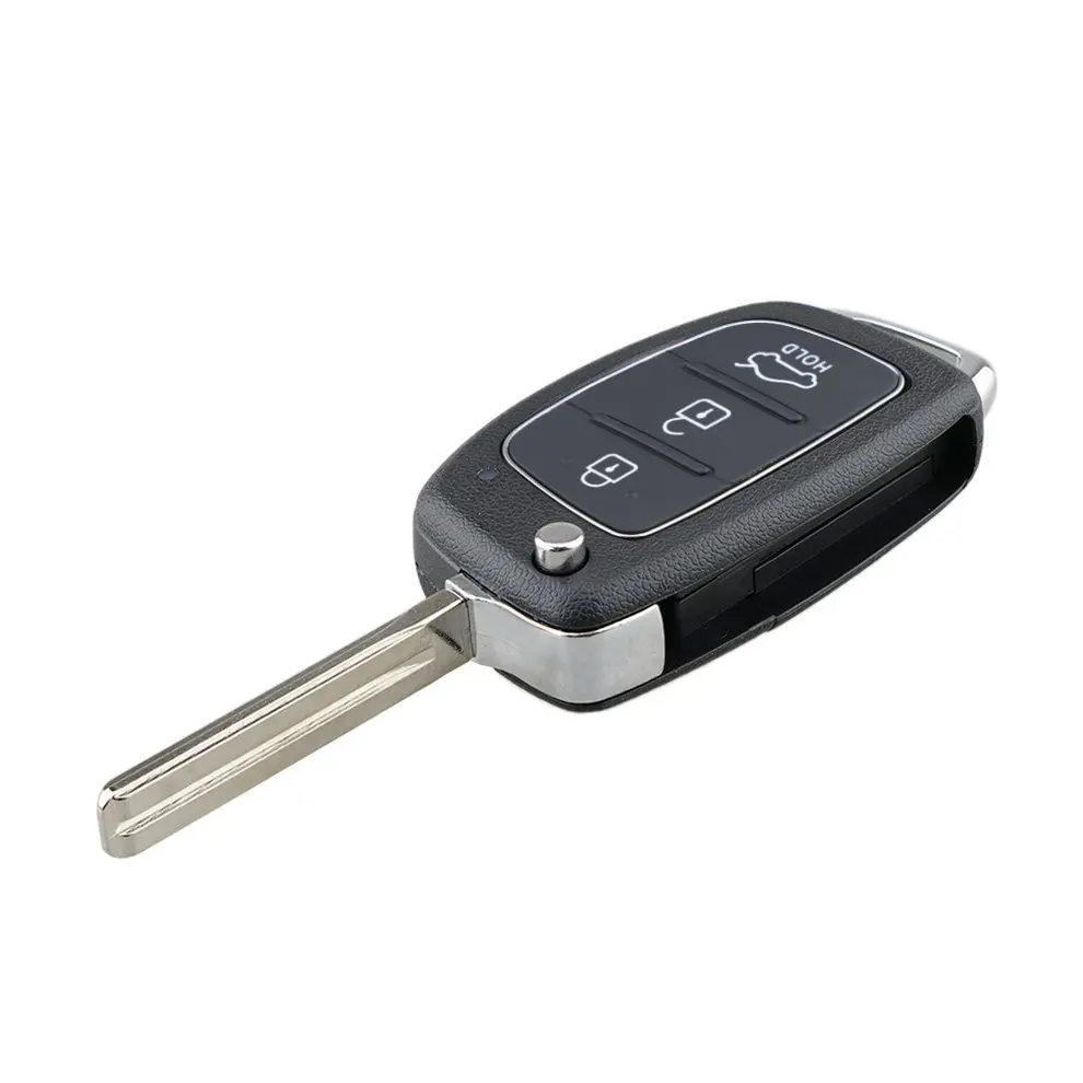 

3 BTN Flip Remote Key Fob Case Shell for 2013-2014 for HYUNDAI Santa Fe