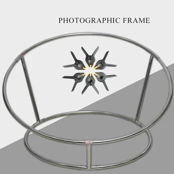 

Newborn Photography Props Posing Steel Frame Sofa Bebe Accessoires Photographiques Posing Nest Round Shelf + 6pcs Clips