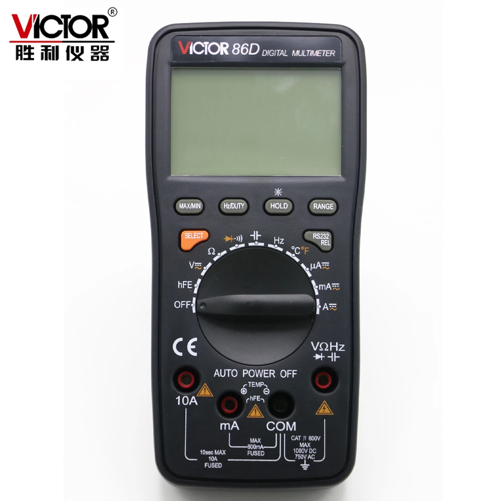 Victor VC86D 3 5/6 Digital Multimeter Meter Voltage Current Tester& Usb
