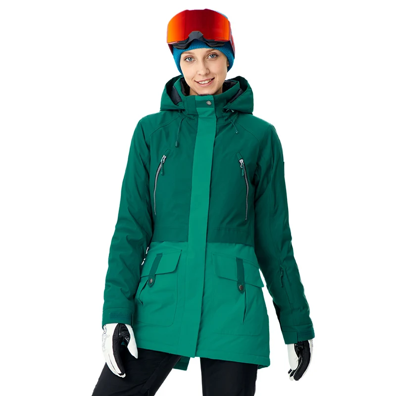 RUNNING RIVER Brand Women Snowboard Jackets Winter Warm Mid-thigh Outdoor Sports Clothing Sport Jacket #A8010