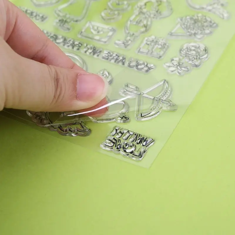 DIY Валентина силиконовый прозрачный штампы Скрапбукинг бумажные стикеры для