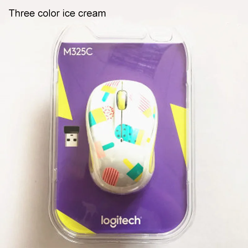 Беспроводная игровая мышь Logitech M325C 2 4G с милыми картинками 1000pdi для молодых