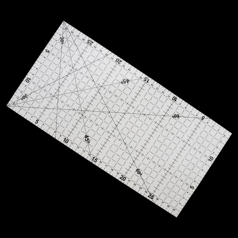 

1 PC 50x15cm Transparent Quilting Acrylic Patchwork Aligned Ruler Grid Cutting Craft Scale Rule Drawing Tools Ruler 30x15cm
