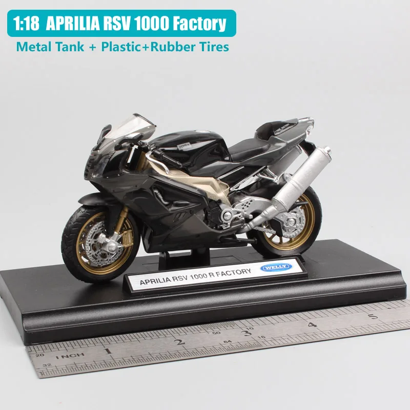 Children's 1:18 scale Welly APRILIA RSV 1000 Factory sport Racing bike motorcycle Diecast vehicle model miniatures moto cars Toy