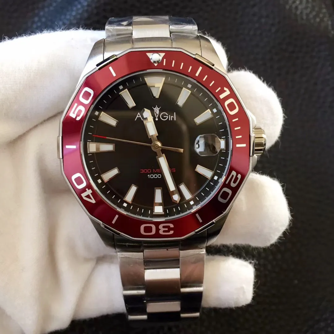 

Luxury Brand New Men Automatic Mechanical Black Red Blue Silver Ceramic Bezel Stainless Steel Sapphire Waterproof Watches 46mm