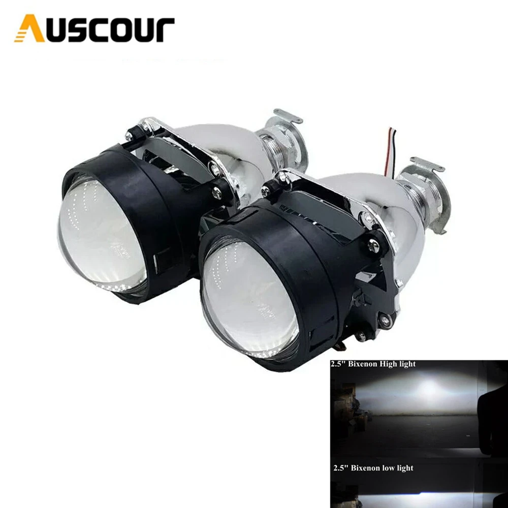 2 5 inch bixenon hid car Projector lens fit for H1 H4 H7 car headlight Headlamp